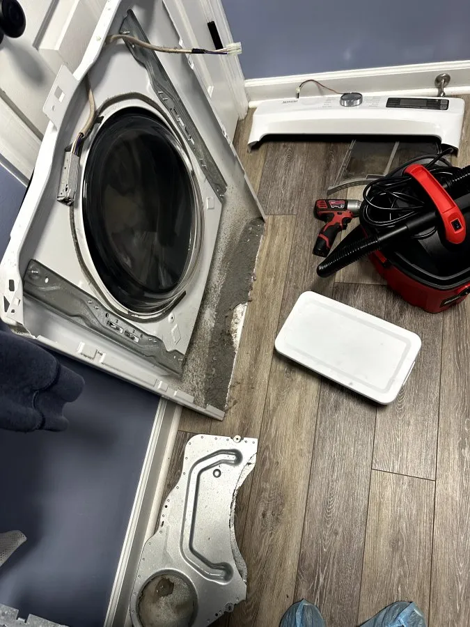 Samsung Dryer Making Loud Noise — Idler Pulley Replacement and Internal Cleaning in Raleigh — photo 2