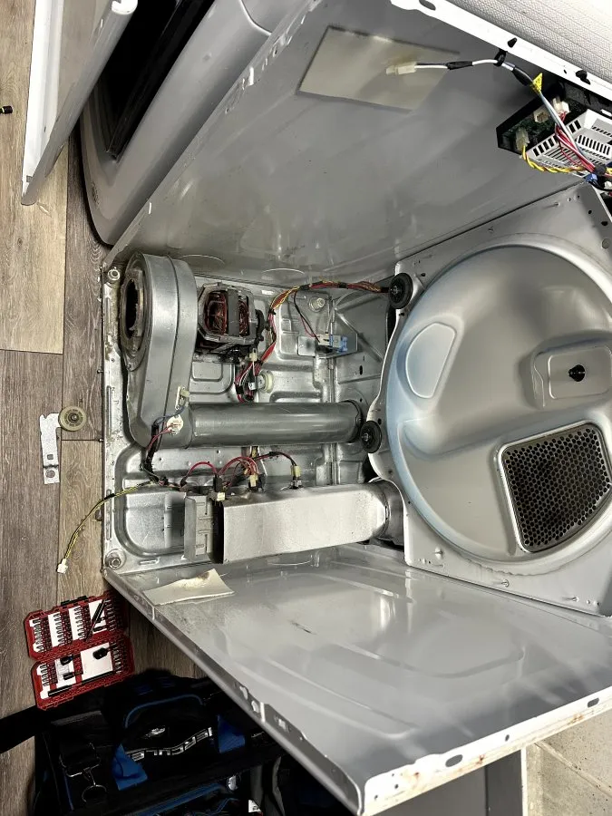Samsung Dryer Making Loud Noise — Idler Pulley Replacement and Internal Cleaning in Raleigh — photo 3