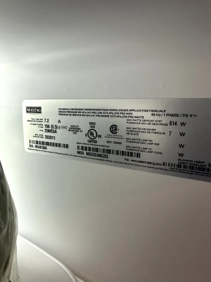 Maytag Refrigerator Leaking from Dispenser — Frozen Ice Maker Line Fixed in Raleigh — photo 3
