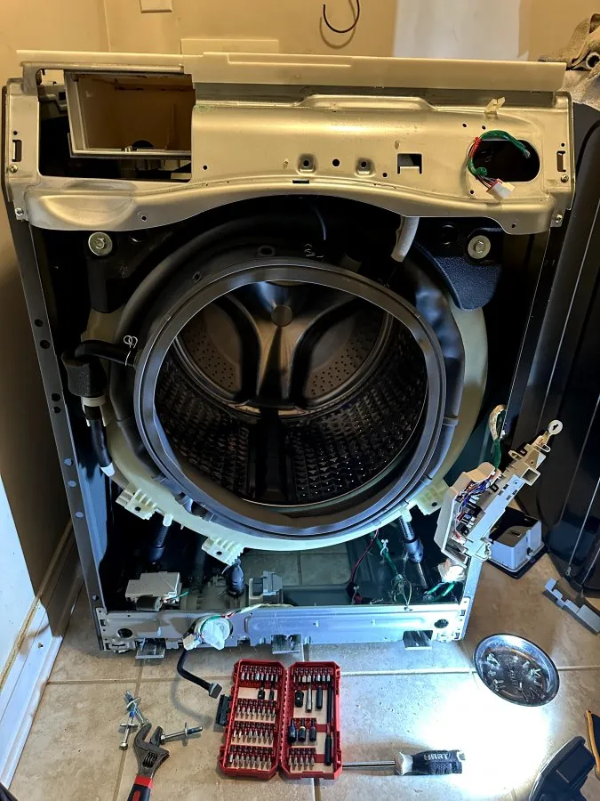 Samsung Washer Door Gasket Replacement in Raleigh — Customer-Provided Part — photo 2