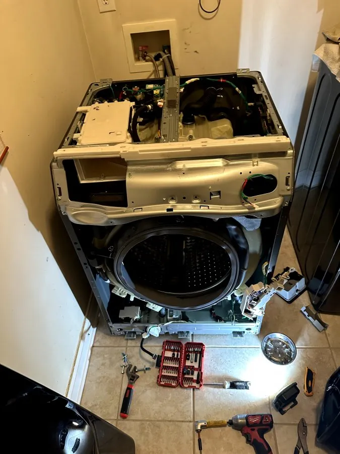 Samsung Washer Door Gasket Replacement in Raleigh — Customer-Provided Part — photo 3