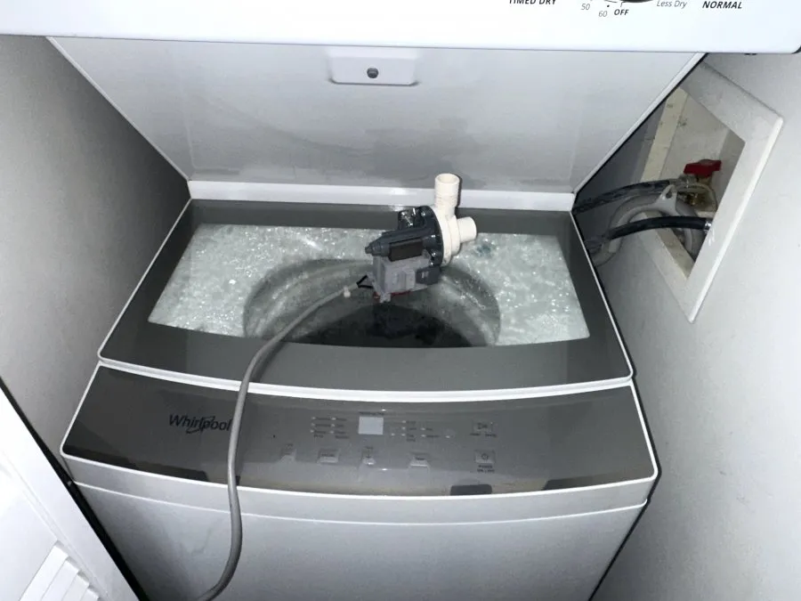 Whirlpool Washer Combo WET4024HW0 — Drain Pump Replacement in Raleigh — photo 2