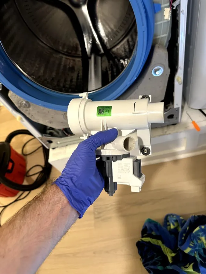 GE Front-Load Washer GFW550SSN5WW — Drain Pump Replacement in Raleigh — photo 2