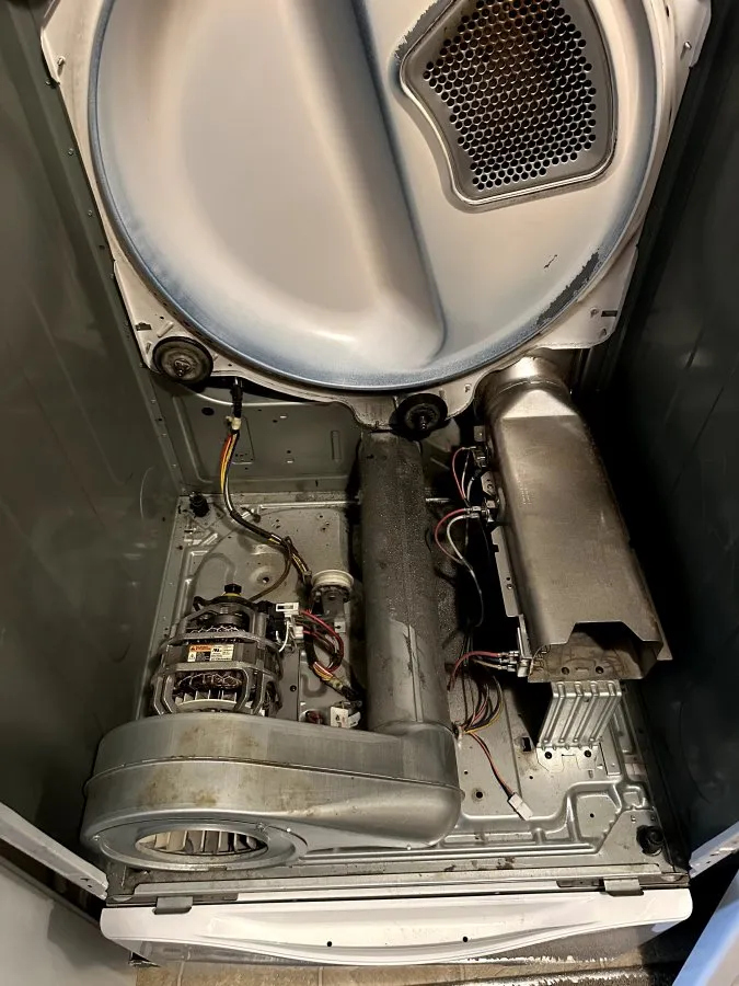 LG Dryer Making Noise — Drum Roller Replacement in Raleigh — photo 2