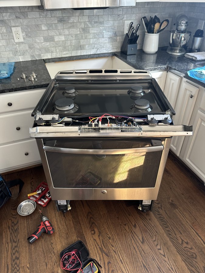 GE Gas Oven Not Heating. Control Board and Broil Igniter Replacement in Raleigh