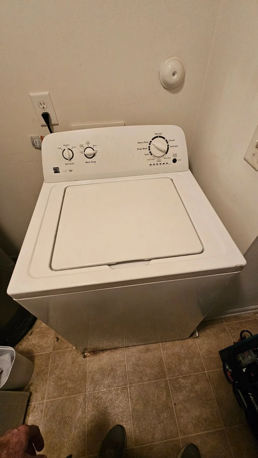 Kenmore Washer Stuck on Rinse. Splutch Repair in Raleigh