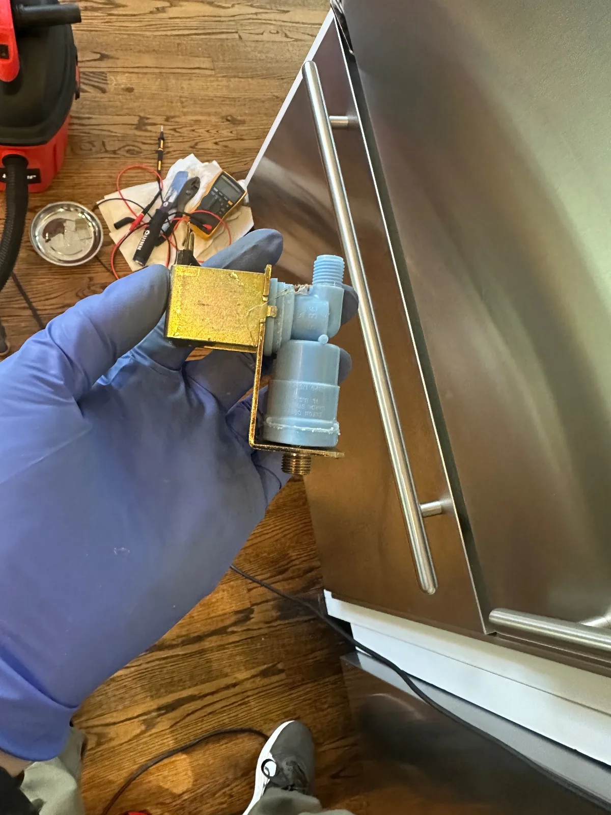 Sub-Zero Refrigerator Leaking Water. Valve Repair in Raleigh — photo 2